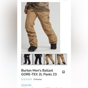 Burton Tan Ski/ Snowboard pants (Large)